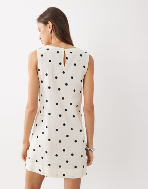 Cotton On - Vestido corto recto con estampado de lunares Remi, 4 de 4