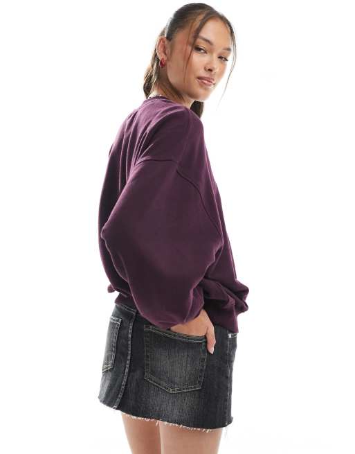 Cotton On – Vinröd sweatshirt med licensierat Nantucket-tryck, 4 av 4