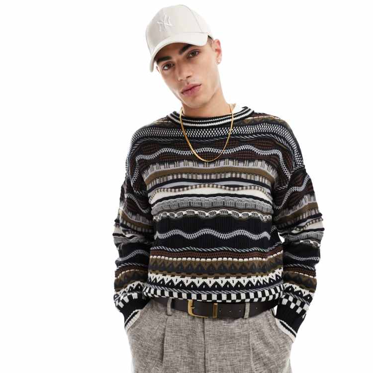 Ameri VINTAGE - まっちー Ameri Vintage Mixyarn cable knit Vintage Men's Cable Sweater, 34