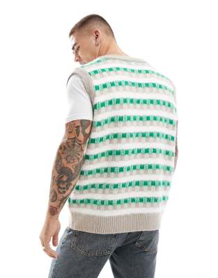 COTTON:ON COTTON ON VINTAGE STYLE KNITTED VEST 