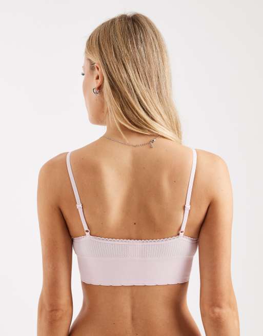 Cotton On – Vit bralette i lång modell och seamless-design med spetskant, 2 av 4