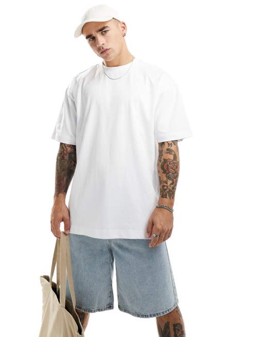 Cotton On – Vit t-shirt med boxig passform, 4 av 4
