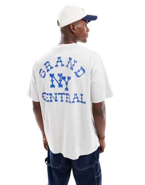 Cotton On – Vitmelerad t-shirt med New York-tryck - view 1