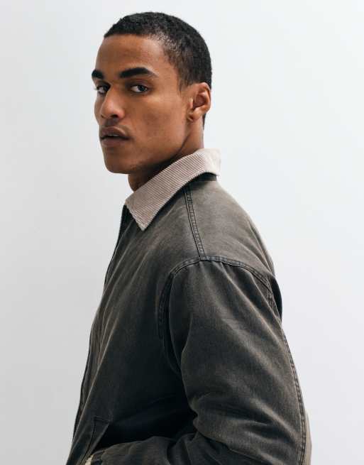 Cotton On voksbehandlet Harrington-jakke i sort, 5 af 5