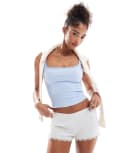 [Cotton:On] Cotton On waffle lace edge boyshorts in grey marl 16 Light grey marl