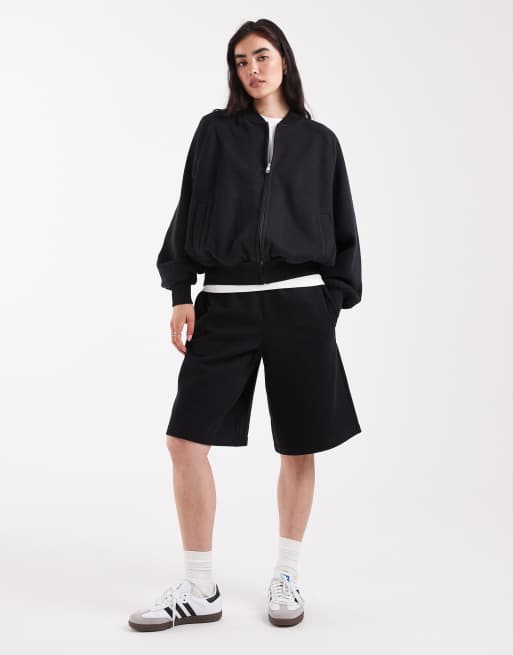 Cotton On – Weiche Bomberjacke in Schwarz mit Reißverschluss, 2 von 4