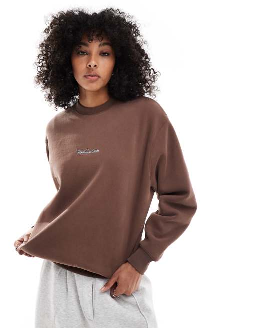 Cotton On – Weiches Sweatshirt in Taupe mit Motiv und Rundhalsausschnitt, 4 von 4