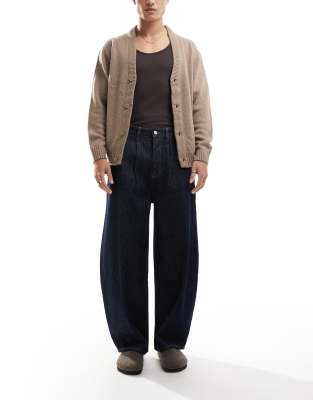 Weite Ballon-Jeans in Blau Blau W34