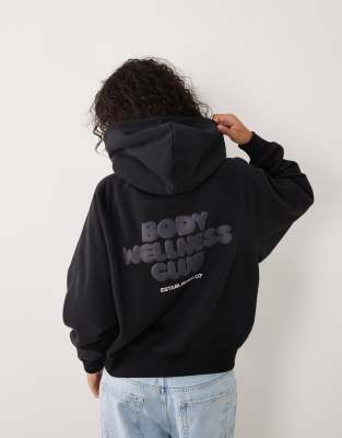 Cotton On Wellness Club Graphic Hoodie In Black