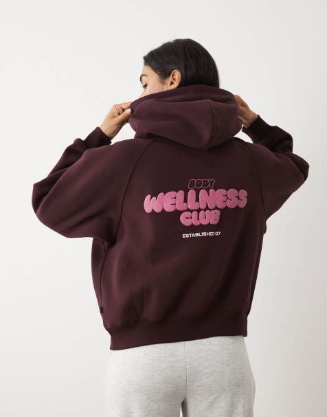 Cotton On - Wellness Club - Sweat à capuche à imprimé graphique - Violet - view 1