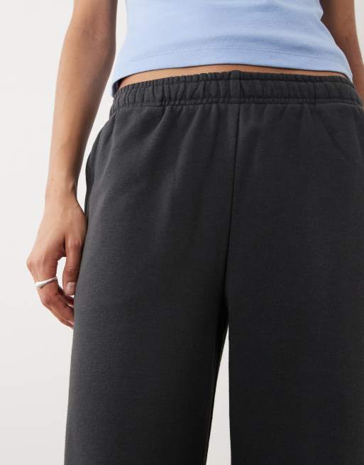 Cotton On wide leg sweatpants in asphalt black, 4 of 5