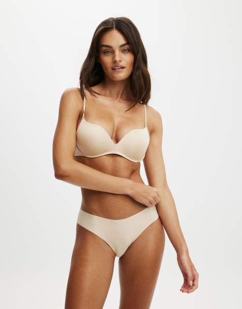 Cotton On Wirefree push up t shirt bra in beige - view 1