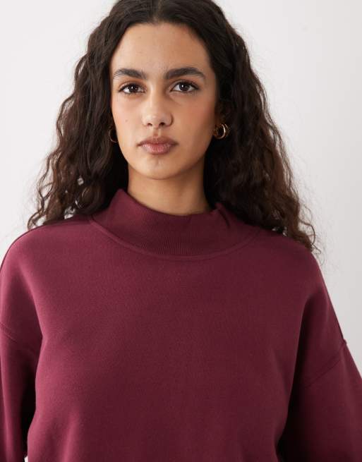 Cotton On – Wiśniowa bluza z półgolfem, 3 z 4