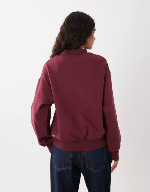 Cotton On – Wiśniowa bluza z półgolfem, 4 z 4