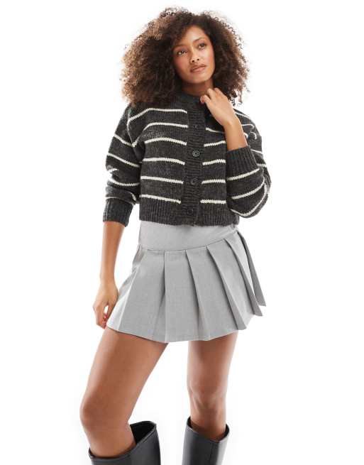 Cotton gray skirt best sale