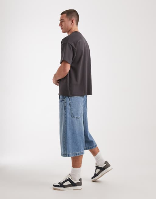 Cotton On – Y2K – Blå, extra baggy, långa jorts, 3 av 5