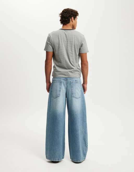 Cotton On - Y2K - Jeans met superwijde pijpen in licht/pastelblauw, 2 van 4