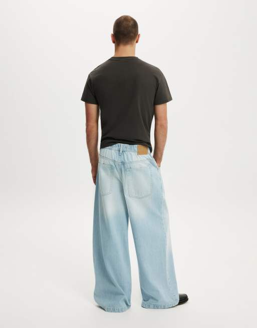 Cotton On Y2k super baggy jean in light/pastel blue, 4 of 4
