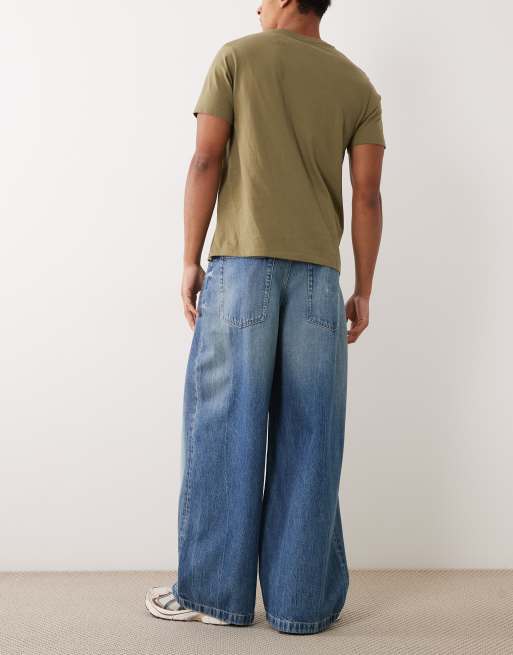 Cotton On Y2K super baggy jeans in radio blue, 3 of 5