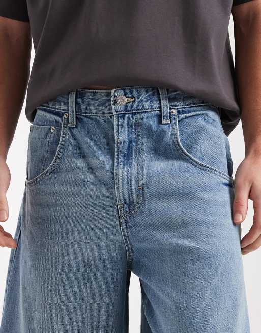 Cotton On - Y2K - Super baggy jeans short in solace blauw, 5 van 5