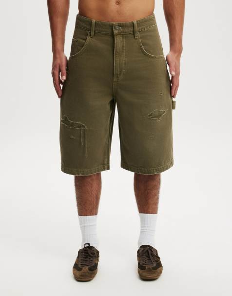 Cotton On Y2k super baggy jort in green - view 1