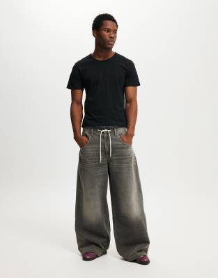 Cotton On Y2k super wide leg jeans in gray