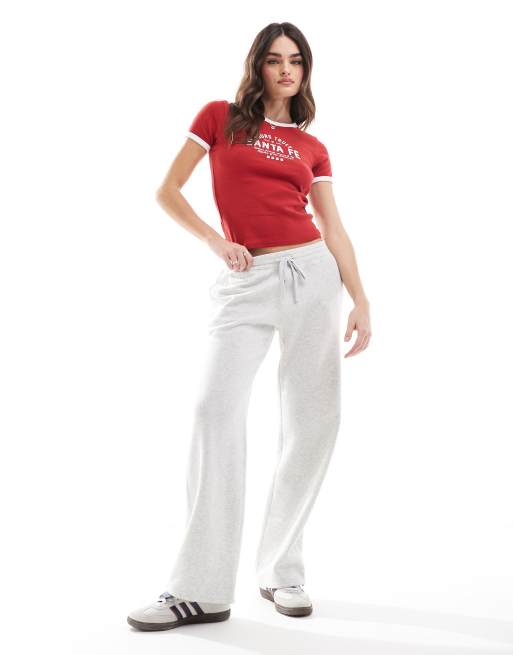 Cotton On yours truly santa fe ribbed graphic t-shirt in red
