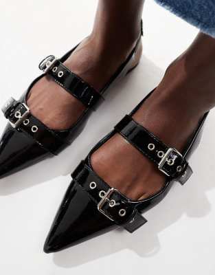 Cotton:on Cotton On Zadie Buckle Slingback In Black
