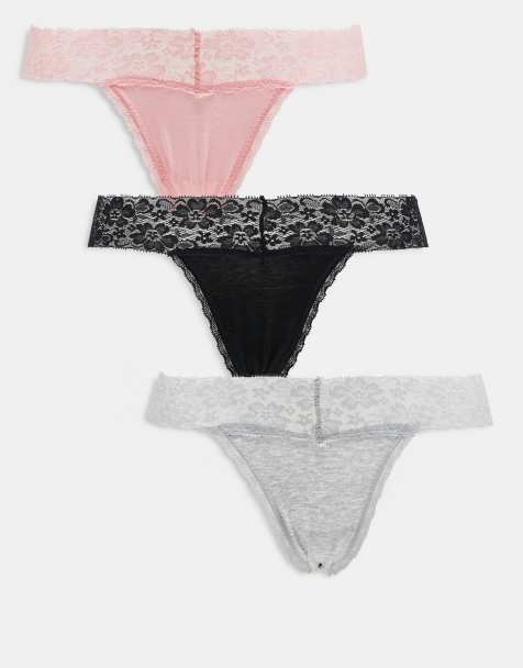 Cotton On – Zestaw 3 par codziennych stringów z koronki - view 1