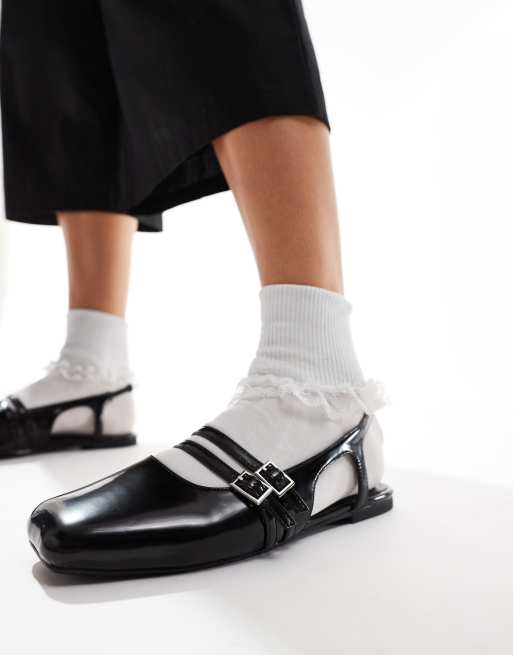 Cotton On Ziggy slingback ballet pumps in black