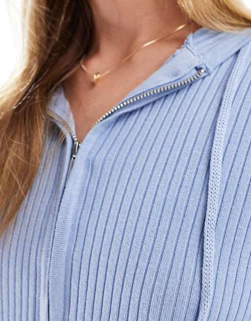 Cotton On Zip It Good hood knit cardigan in dusk blue, 2 of 4
