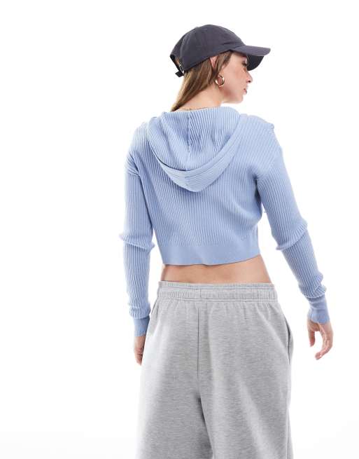 Cotton On Zip It Good hood knit cardigan in dusk blue, 3 of 4