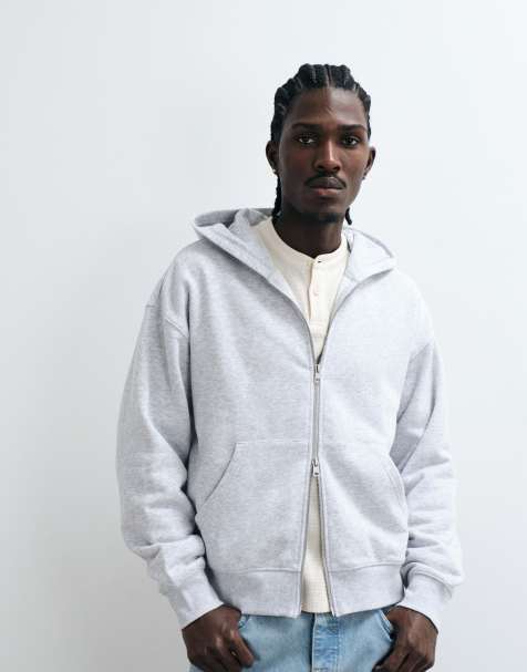 Cotton On zip up hoodie in grey marle - view 1