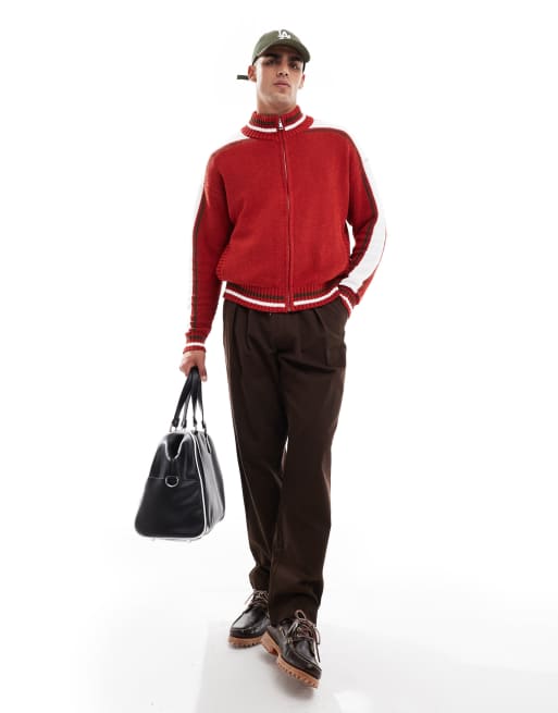 Cotton On zip up knit scarlet red, 3 of 4