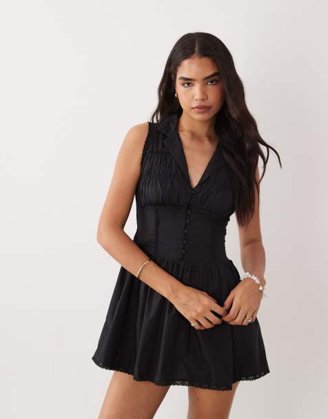 Cotton On – Zoey – Mini-Hemdkleid in Schwarz - view 1