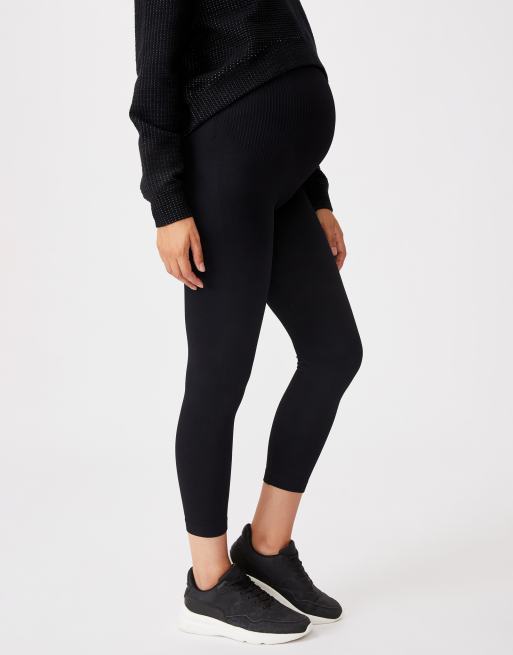 Cotton On - Zwangerschapskleding - Active - Naadloze geribde 7/8 legging in zwart , 4 van 4