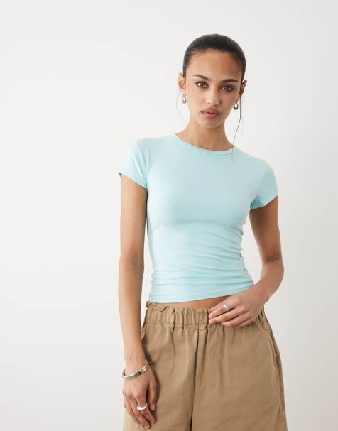 Cotton Onall day crew tee in lagoon lullaby - view 1