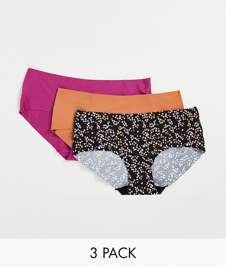 Cotton: On 3-pack invisible boy pants in multi