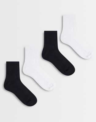 Cotton On Cottonon 4 Pack Quarter Crew Socks In White