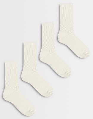 Cotton On Cottonon 4 Pack Quarter Crew Socks In Neutral