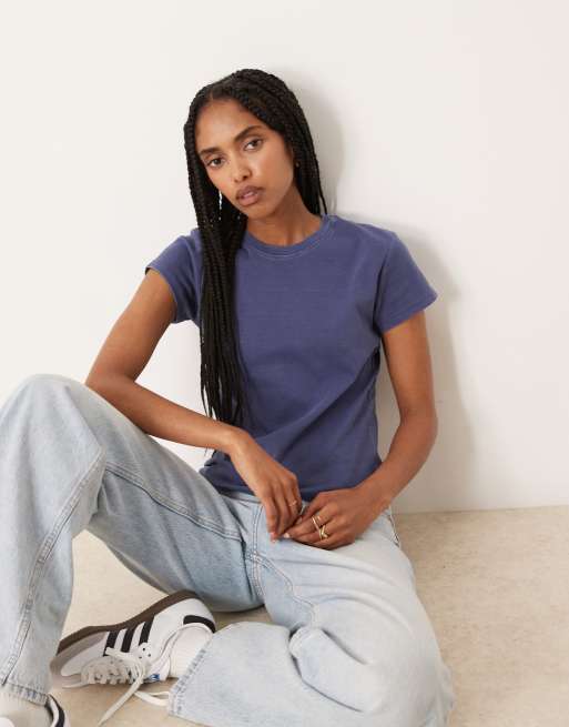 Cotton:On 90s baby tee in blue
