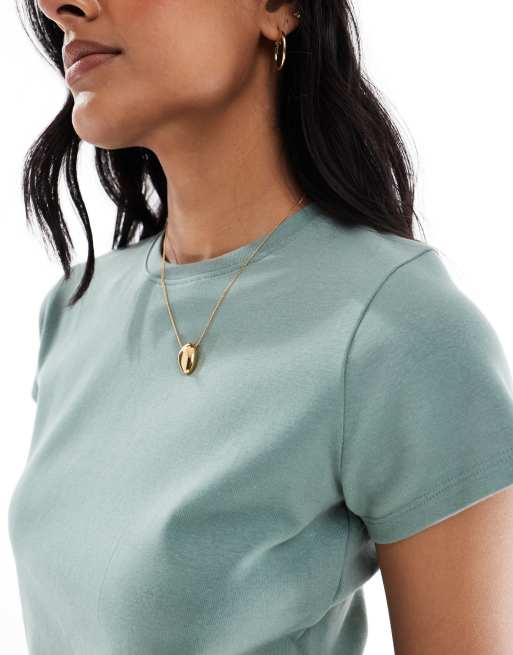 Cotton:On 90s baby tee in green | ASOS