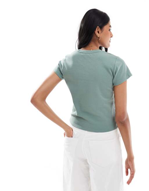 Cotton:On 90s baby tee in green | ASOS