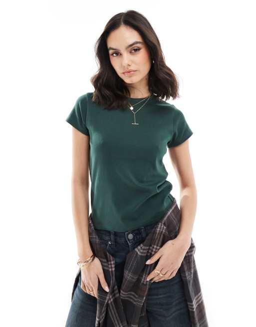 Cotton:On 90s baby tee in green