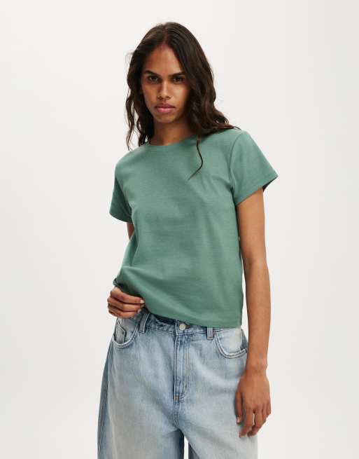 Cotton:On 90s baby tee in green