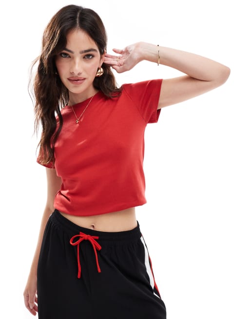 Cotton:On 90s baby tee in red