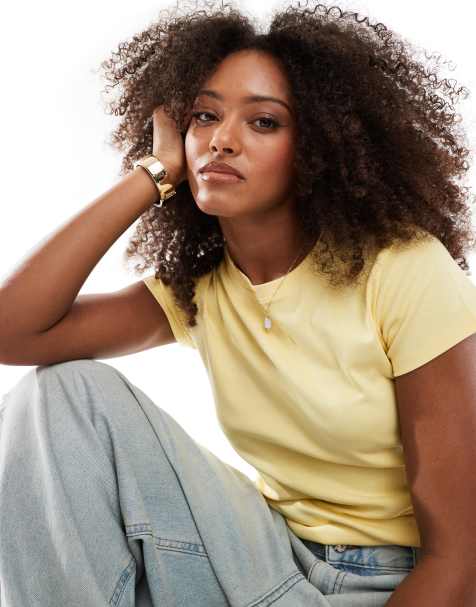 Cotton:On 90s baby tee in yellow - view 1