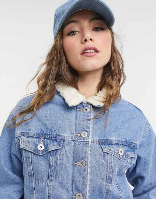 Asos sherpa cheap denim jacket