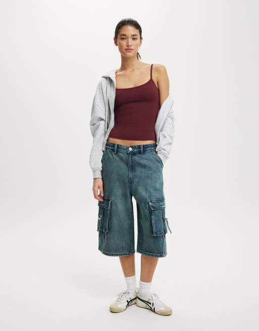 Cotton:On 91 baggy denim jort in blue