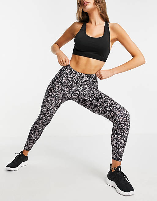 Cotton:On active 7/8 leggings in black abstract print